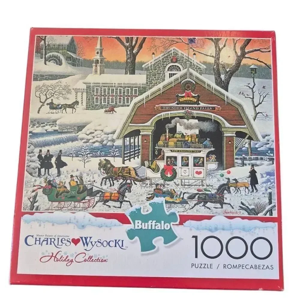 Buffalo Games Charles Wysocki Holiday Collection 'Twas the Twilight Before Chris